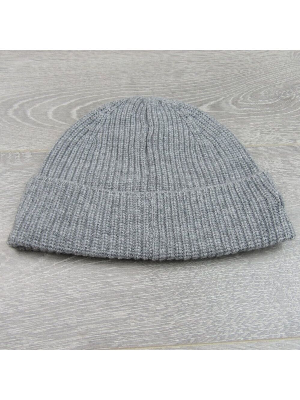 Lacoste Crocodile Big Patch Grey Wool Beanie Cap One Size NEW - Picture 10 of 13